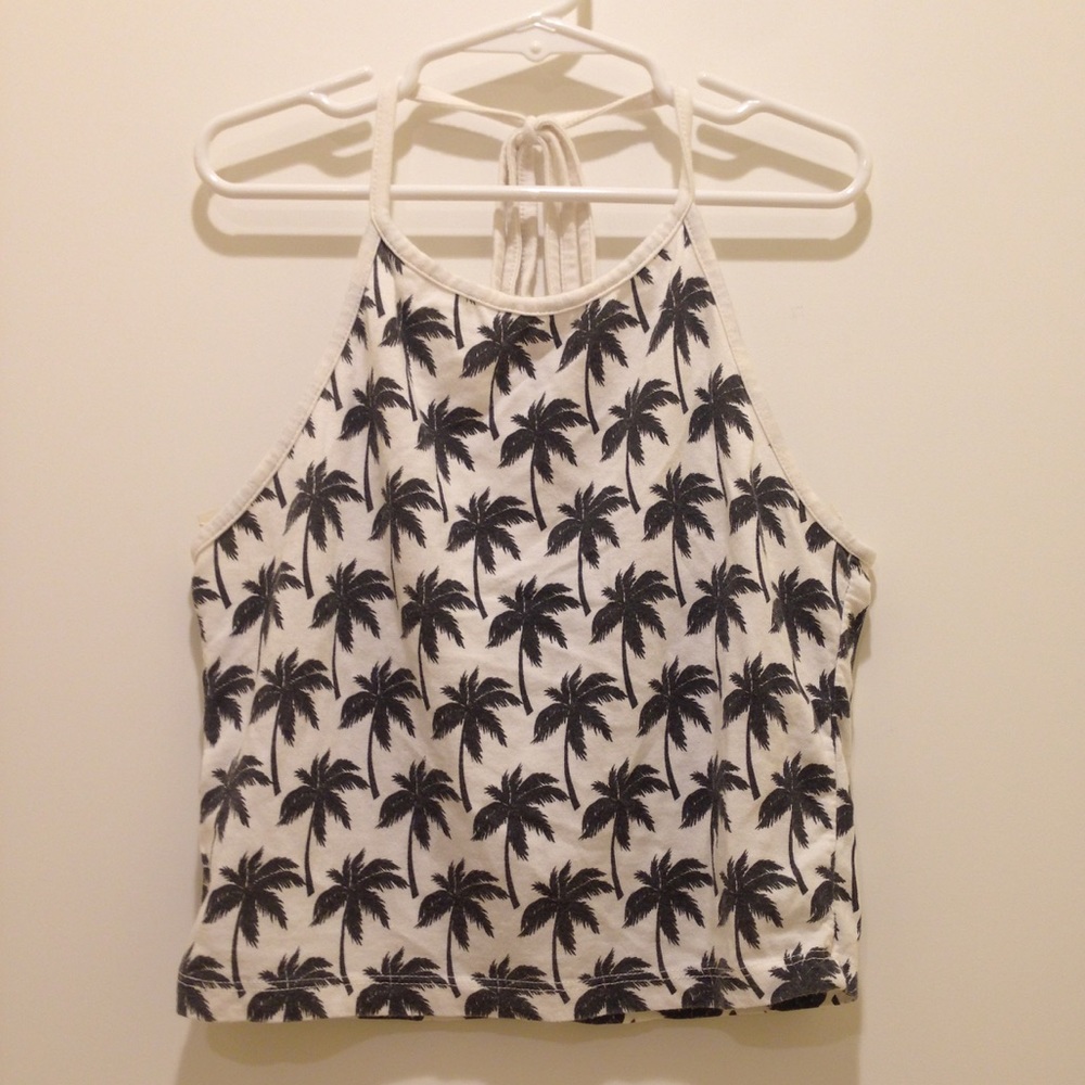Brandy Melville Palm tree tie back tank
